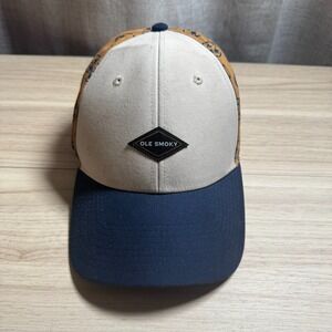 Ole Smoky Moonshine Hat The Game Unisex OSFM Tan Navy Tennessee Tri-Star